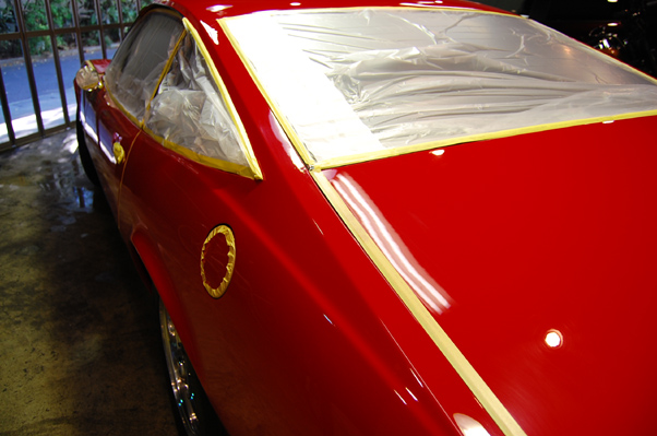 フェラーリ365GTC4のガラスコーティング6